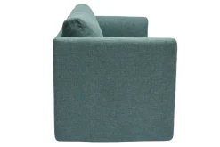 Canapé convertible 2 places en tissu vert de gris LEON