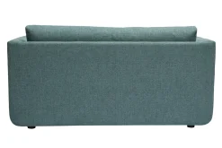 Canapé convertible 2 places en tissu vert de gris LEON