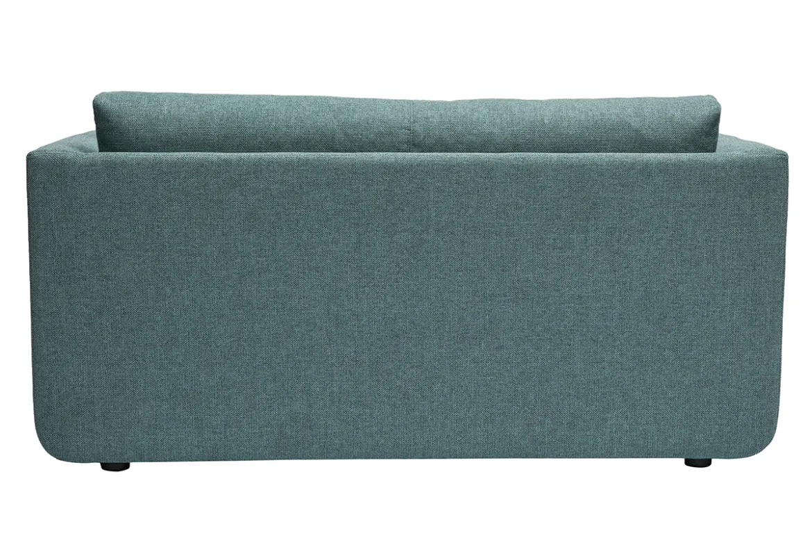 Canapé convertible 2 places en tissu vert de gris LEON