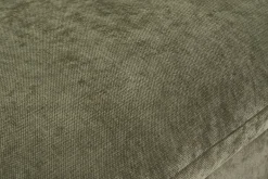 Canapé convertible 2 places en tissu effet velours texturé vert kaki PAULIN