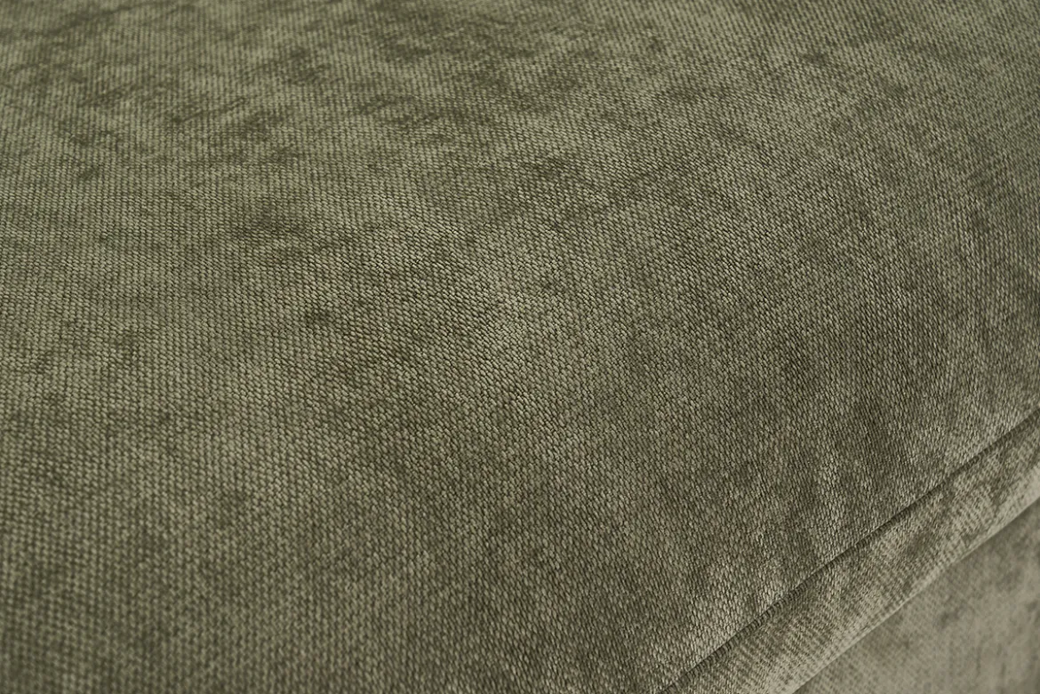 Canapé convertible 2 places en tissu effet velours texturé vert kaki PAULIN
