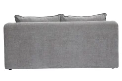 Canapé convertible 2 places en tissu effet velours texturé gris MAHAUT