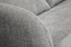 Canapé convertible 2 places en tissu effet velours texturé gris MAHAUT