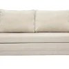 Canapé convertible 2 places en tissu effet velours texturé beige MAHAUT