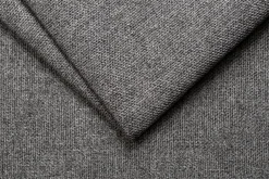 Canapé convertible scandinave 3 places en tissu gris anthracite et bois clair avec matelas 10 cm CREEP