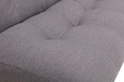 Canapé convertible scandinave 3 places en tissu gris foncé et bois clair YUMI