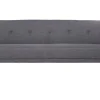 Canapé convertible scandinave 3 places en tissu gris foncé et bois clair ULLA