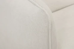 Canapé d'angle convertible et réversible 3-4 places en tissu effet velours beige et bois clair ROMANE
