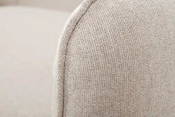 Canapé d'angle convertible réversible avec coffre 3-4 places en tissu beige et bois clair DRISS