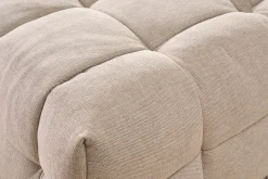 Canapé d'angle droit design 3 places en tissu effet velours texturé beige CORTO