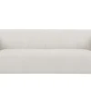 Canapé design en tissu effet velours beige 3-4 places OLIVEIRO