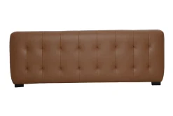 Canapé design 3 places en cuir marron CORTO