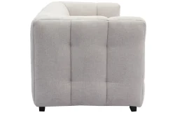 Canapé design 3 places en tissu effet velours texturé beige CORTO