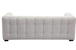 Canapé design 3 places en tissu effet velours texturé beige CORTO