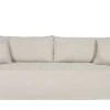 Canapé déhoussable 4-5 places en tissu beige ADELE