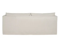 Canapé déhoussable 4-5 places en tissu beige ADELE