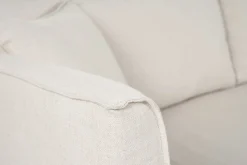 Canapé déhoussable 4-5 places en tissu beige ADELE