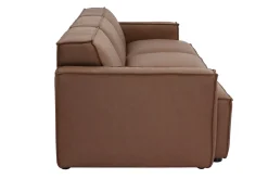Canapé modulable vintage 4 places en cuir marron SPLIT
