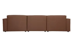 Canapé modulable vintage 4 places en cuir marron SPLIT