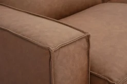 Canapé modulable vintage 4 places en cuir marron SPLIT