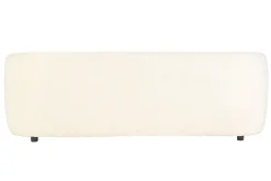 Canapé 3-4 places en tissu bouclette blanc cassé MOCHI