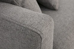 Canapé 3 places en tissu gris et bois clair MUNIK