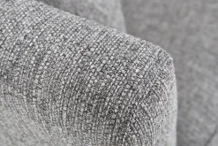 Canapé scandinave déhoussable 3 places en tissu gris clair et bois clair OSLO