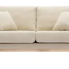 Canapé scandinave déhoussable 2 places en tissu beige et bois clair OSLO
