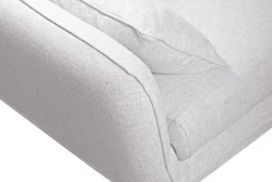Canapé scandinave 3 places en tissu gris clair chiné et bois clair CREEP
