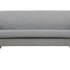 Canapé scandinave 3 places en tissu gris clair et bois clair PURE