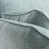 Canapé scandinave 3 places en tissu bleu glacier et bois clair CREEP