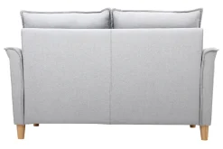 Canapé scandinave 2 places en tissu gris clair et bois clair CLIFF