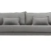 Canapé scandinave 3 places en tissu gris et bois clair KATE
