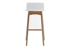 Chaise de bar scandinave bois et blanc H65 cm BALTIK