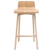 Chaise de bar scandinave bois naturel H65 cm BALTIK
