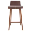 Chaise de bar scandinave bois foncé H65 cm BALTIK