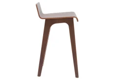 Chaise de bar scandinave bois foncé H65 cm BALTIK
