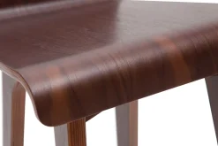 Chaise de bar scandinave bois foncé H65 cm BALTIK