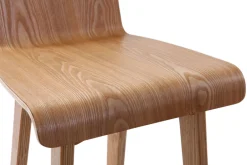 Chaise de bar scandinave en bois clair H75 cm BALTIK
