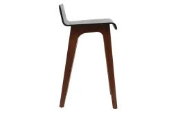 Chaise de bar scandinave noir et bois foncé H65 cm BALTIK