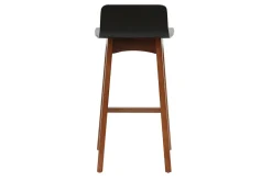 Chaise de bar scandinave noir et bois foncé H65 cm BALTIK