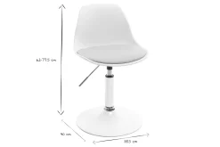 Chaise de bureau design enfant rose STEEVY