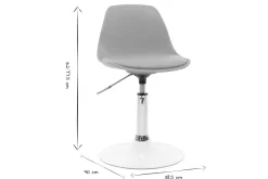 Chaise de bureau design enfant jaune STEEVY