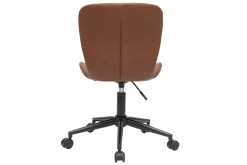 Chaise de bureau à roulettes marron et métal noir JOSH