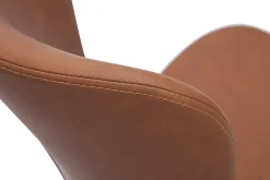 Chaise de bureau à roulettes marron et métal noir JOSH