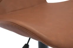 Chaise de bureau à roulettes marron et métal noir JOSH