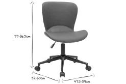 Chaise de bureau à roulettes marron et métal noir JOSH