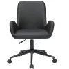 Chaise de bureau à roulettes noire ALBAN