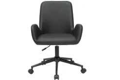 Chaise de bureau à roulettes noire ALBAN