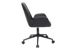 Chaise de bureau à roulettes noire ALBAN